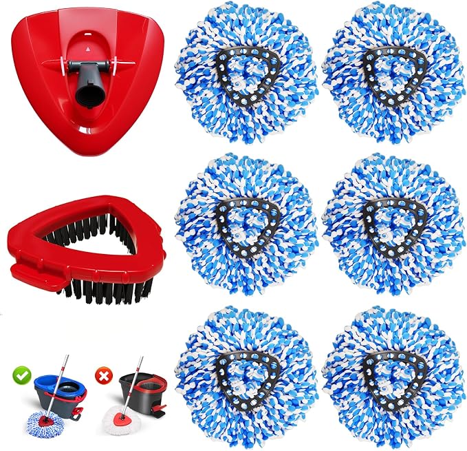 8-Pack Reusable Mop Head Replacement by Pkulater