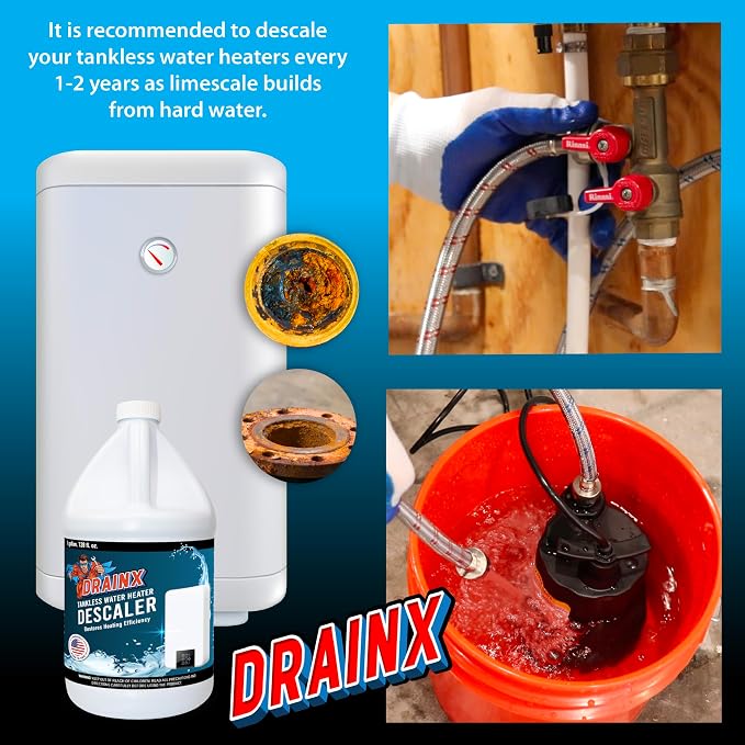 DrainX Tankless Water Heater Descaling Solution | Highly Effective Descaler - Image 8