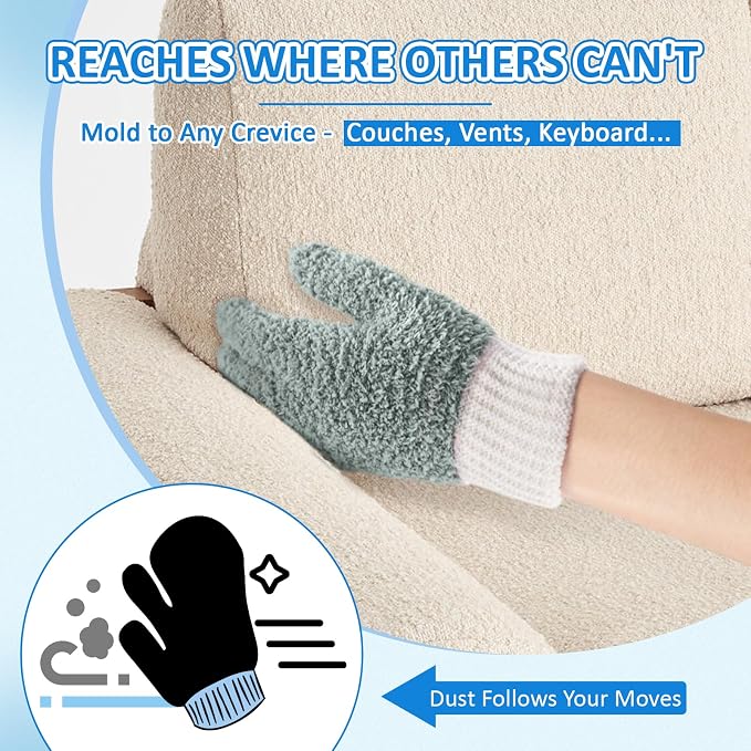 MIG4U Microfiber Dusting Gloves House Cleaning Glove - Image 6