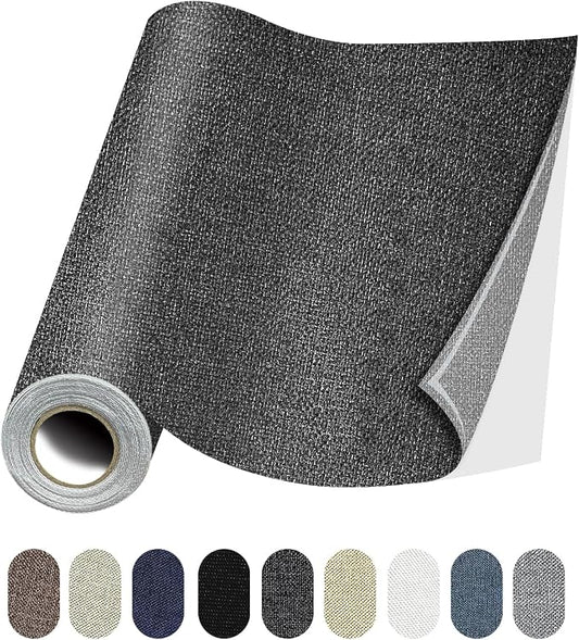 Fabric Repair Patches, 17X79 Inch Linen Repair Tape Self-Adhesive Fabric by Lifeshoon