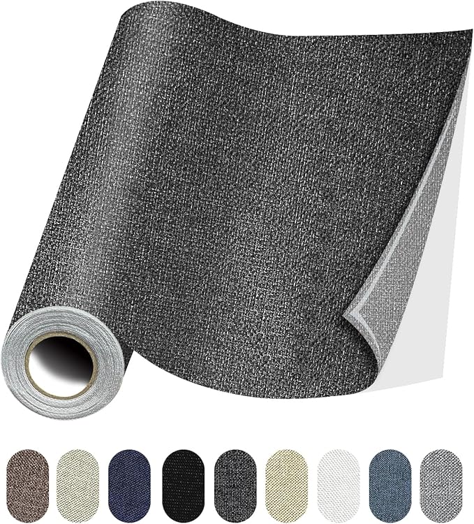 Fabric Repair Patches, 17X158 Inch Linen Repair Tape Self-Adhesive Fabric by Lifeshoon