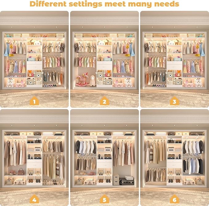 Closet System - 4.75-8FT Closet Organizer System - Image 6