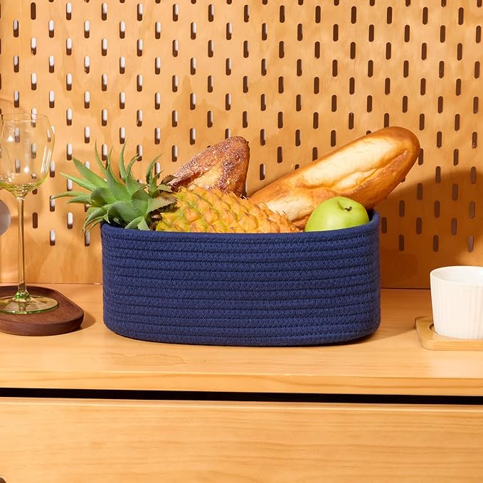 Small Storage Baskets for Organizing | Closet Organizer Bins | Shelf Toy Basket - Image 5
