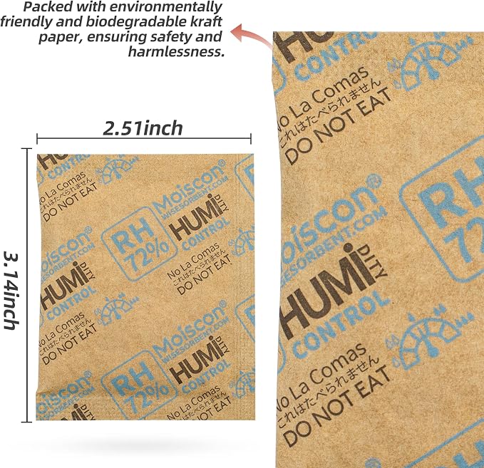 72% Two-Way Humidity Control Packs- 8 Gram Moisture Absorbers - Image 3