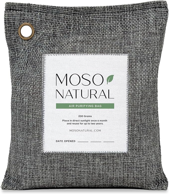 Moso Natural Air Purifying Bag 200g | Premium Bamboo Charcoal Odor Absorber by MosoNatural
