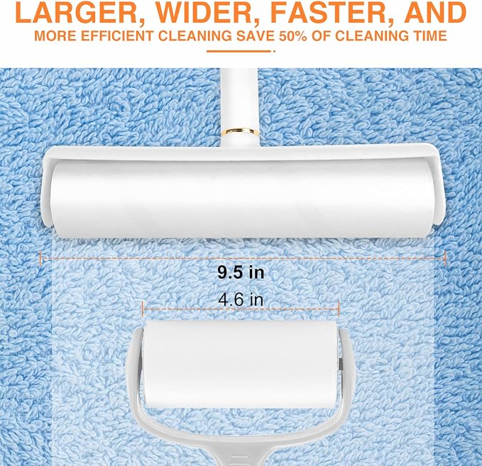 Large Lint Roller Pet Hair Remover 270 Adhesive Sheets Rollers 9.45 Extra - Image 4
