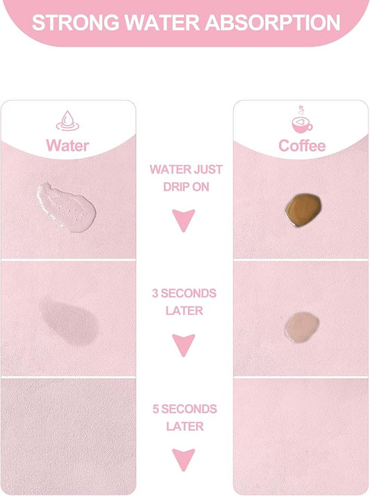 Dish Drying Mat for Kitchen Counter, Hide Stain Anti Absorbent for Kitchen - Image 2