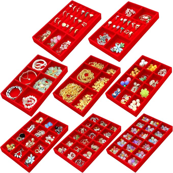 Earring Organizer Stackable Jewelry Storage Box Jewelry Drawer Organizer by 7COLORSKY