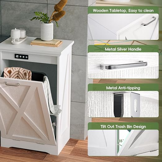 Betterhood TOLEAD Tilt Out Trash Can Cabinet, Hidden Trash Bin - Image 5