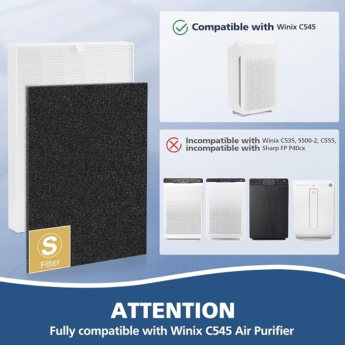 C545 HEPA Replacement Filter S Compatible - Image 2