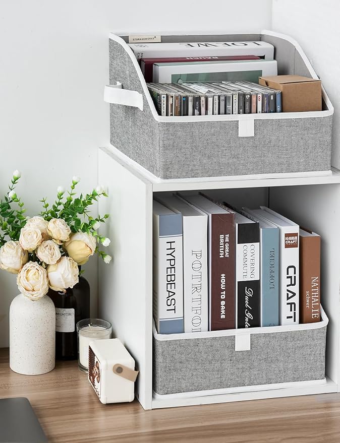 StorageWorks Closet Storage Bins, Trapezoid Organizer Box - Image 4