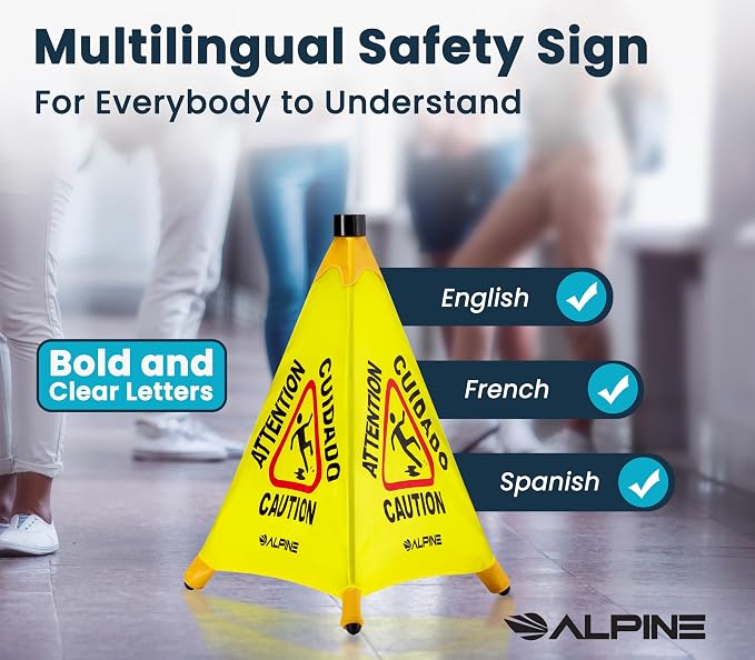 Alpine Caution Wet Floor Sign 3 Pack - Image 3