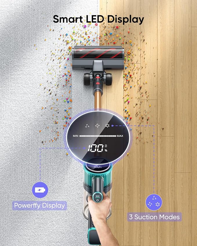 Cordless Vacuum Cleaner, 50Kpa 600W Vacuum Cleaners - Image 7