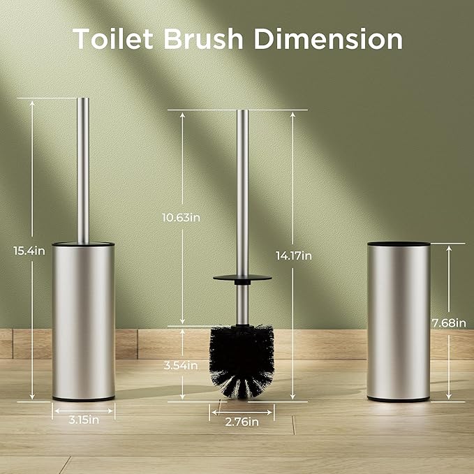 Toilet Brush and Holder Set, Toilet Bowl Brush - Image 6