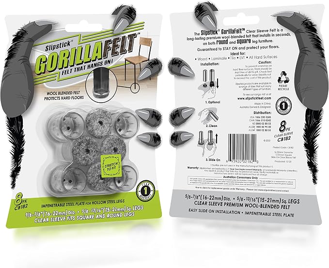 Slipstick GorillaFelt Chair Leg Floor Protectors - Image 4