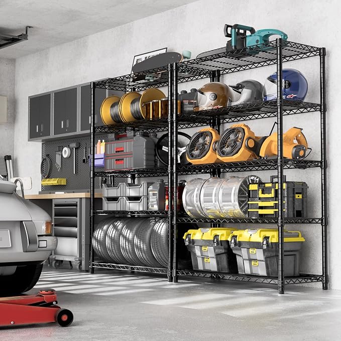 1750 lbs Steel Storage Shelving 5-Tier Utility Shelving Unit Steel Organizer - Image 6