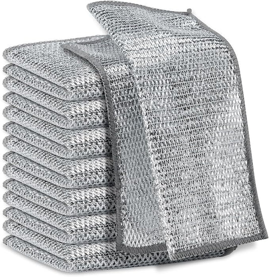 5Pcs Non Scratch Wire Dishcloth, Steel Metal Wire Cloth Mesh Miracle Cleaning by Unknown