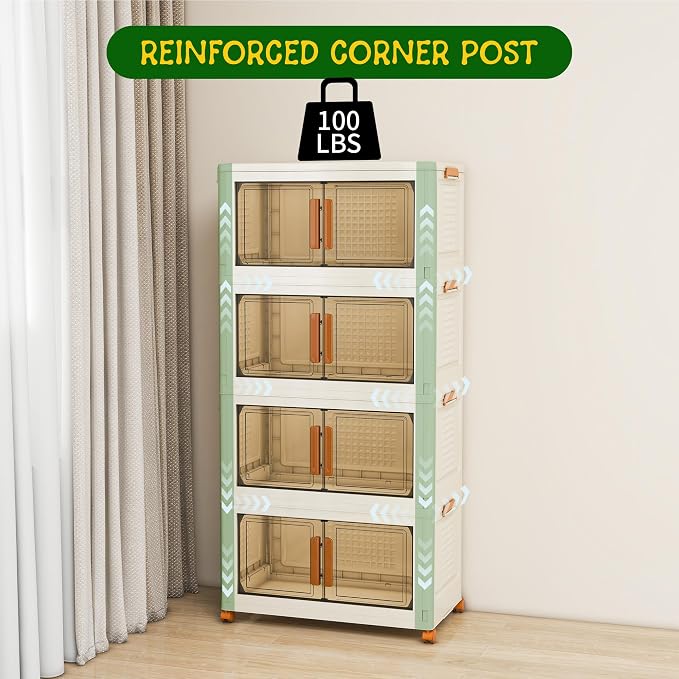 4 Tier Large Stackable Plastic Storage Bins - Image 5