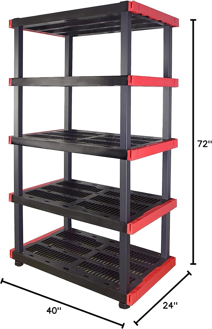 CX Craftsman, 5-Tier Highly Durable Storage Rack, 200lbs/shelf, Interlocking - Image 3