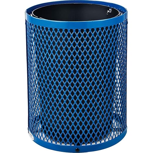 Global Industrial Outdoor Diamond Steel Trash Can - Image 3