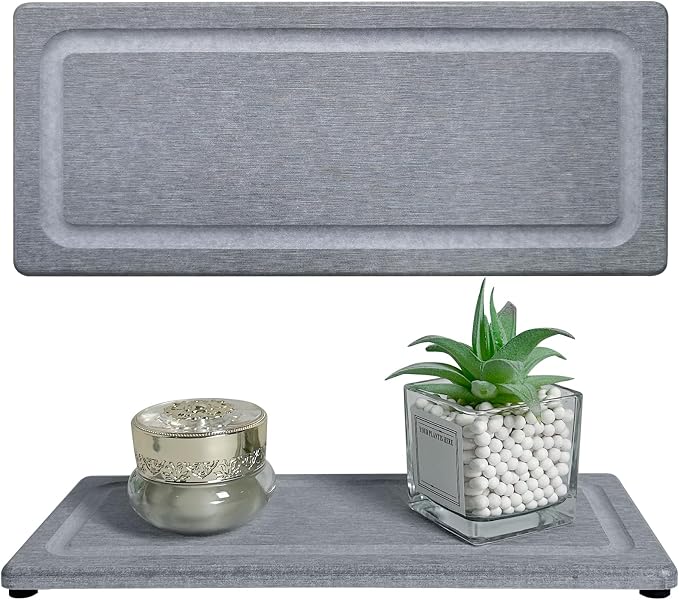 2 PCS Water Absorbing Stone Trays by Unknown