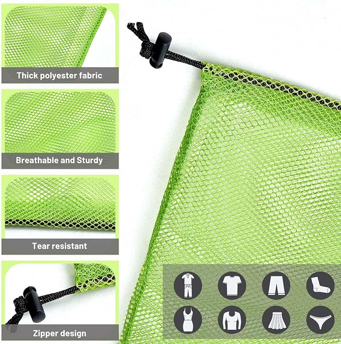 Berlune 36 Pcs Large Laundry Bag Colorful Extra Large Mesh Laundry Bag Bulk - Image 3
