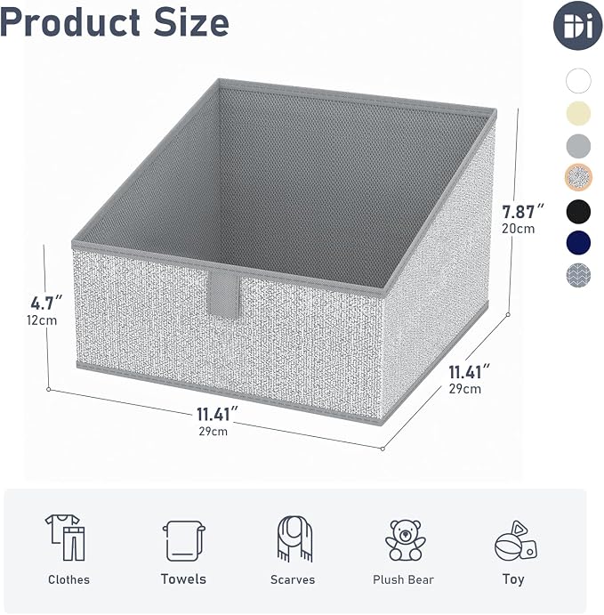 DIMJ Trapezoid Storage Bins, Closet Storage Bins - Image 2
