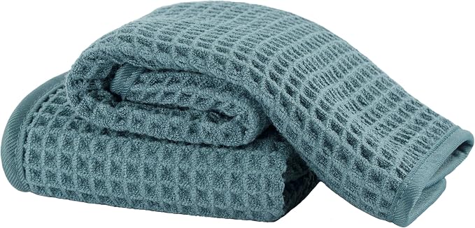 Microfiber Waffle Face Towels, 2 Pieces, Fast Drying, Lint Free by Unknown