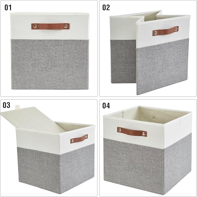 Collapsible Fabric Storage Cube Bins - Image 6