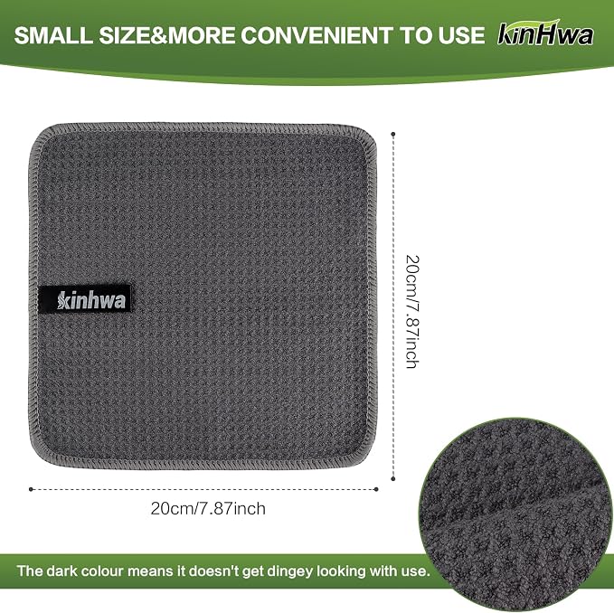 KinHwa Dish Cloths for Washing Dishes Kitchen Towels Microfiber Dish Towels for - Image 2