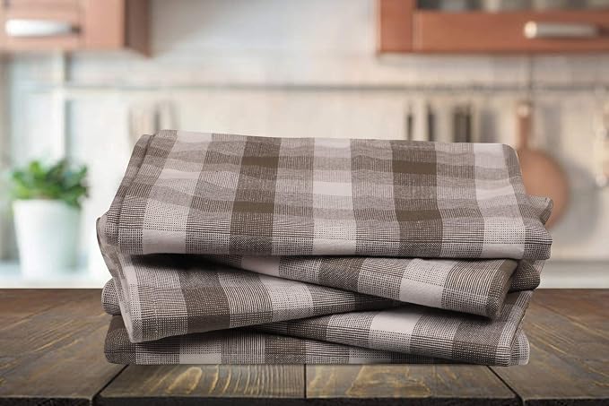 Kitchen Towels Set of 6 Soft Premium Cotton Highly Absorbent Dish Towels 20X30 - Image 7