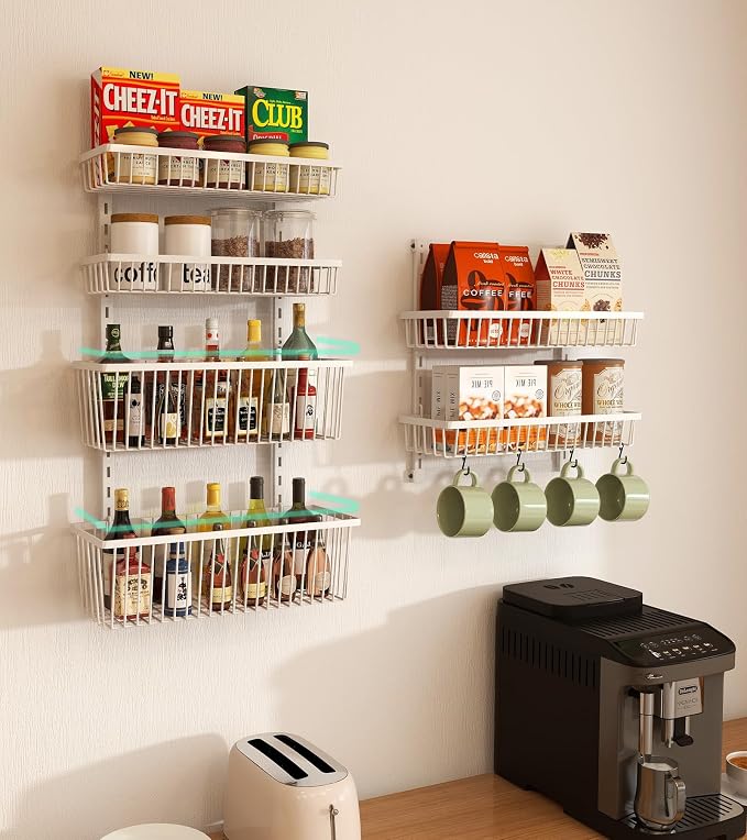 White 9-Tier Over The Door Pantry Organizer, Pantry Organization and Storage - Image 9