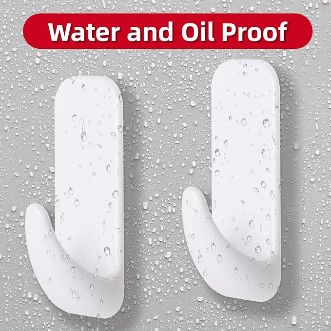 Wall Hooks for Hanging Heavy Duty, Medium 22 Self Adhesive Wall - Image 5