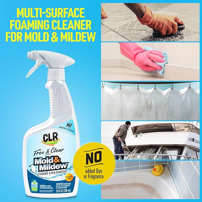 CLR Brands® Mold & Mildew Bleach-Free Free & Clear Stain Remover, No Dyes or - Image 2