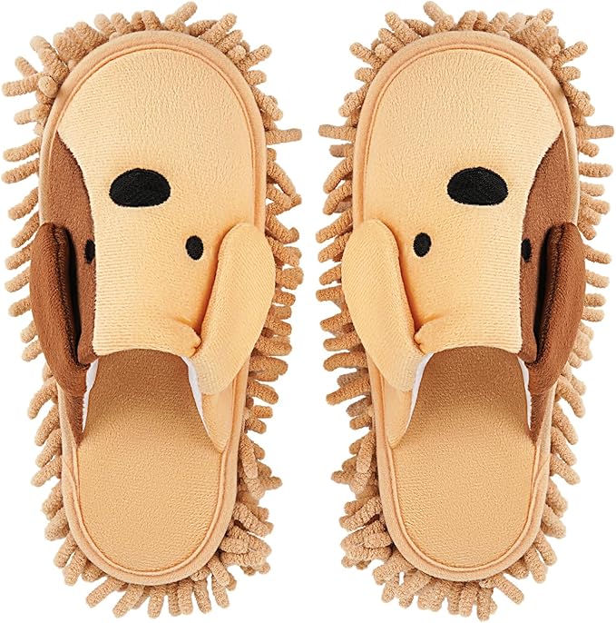 Cartoon Dog Mop Slippers Microfiber Clean Dusting Slippers Detachable Mopping by frjjthchy