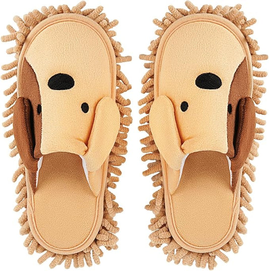 Cartoon Dog Mop Slippers Microfiber Clean Dusting Slippers Detachable Mopping by frjjthchy