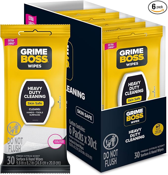 Grime Boss Heavy Duty Wipes | Wet Wipes Used by GRIMEBOSS