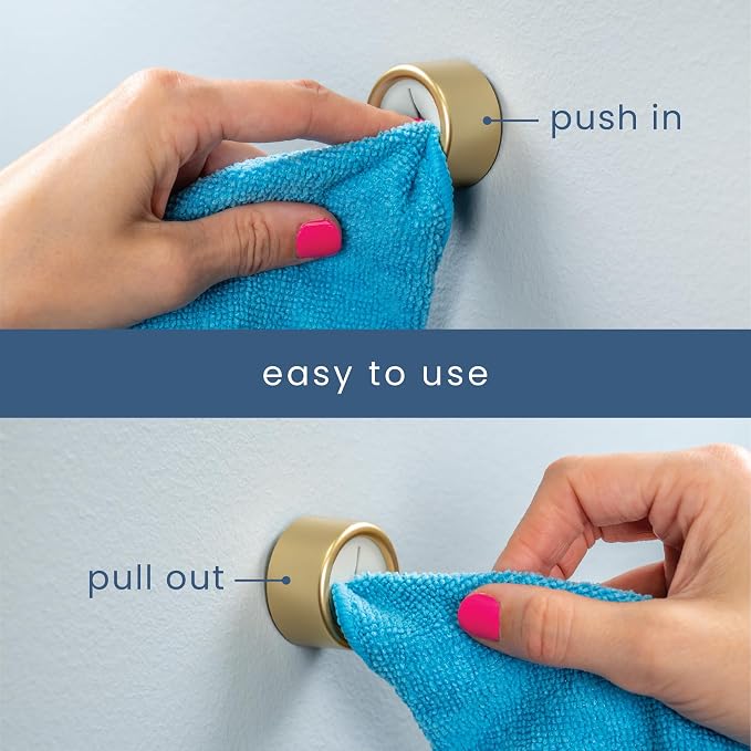 S&T INC. Round Adhesive Push Towel Hooks - Image 3