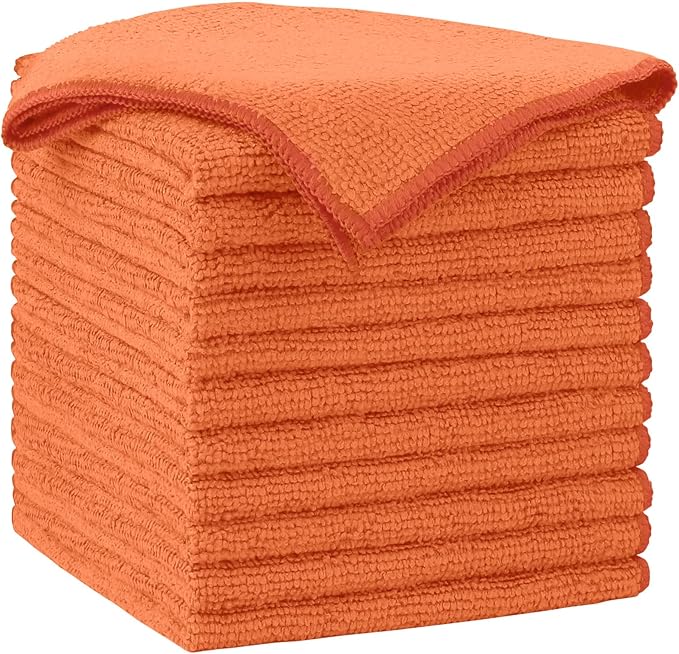 AIDEA Microfiber Cleaning Cloth-12PK, Soft Microfiber Towels by AIDEAHOME