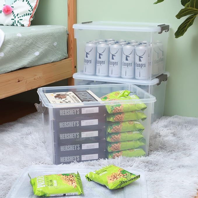 Citylife 6 Packs 32 QT Plastic Storage Bins - Image 3