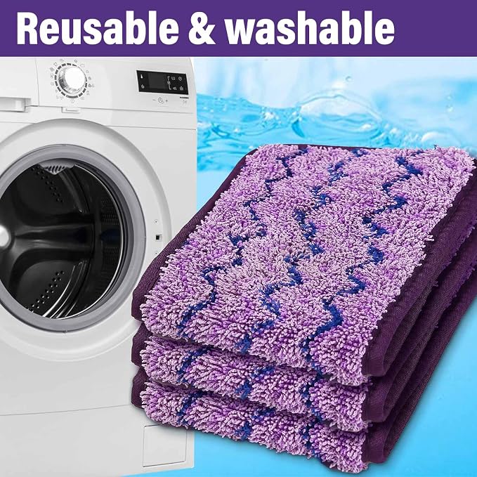 16.5 inch Mop Pads Refills, 3 Pack Microfiber Reusable Replacement Mop Pads - Image 5