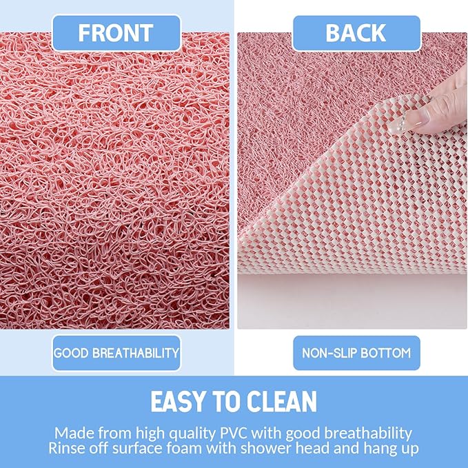 Non-Slip Bathtub Mat, Anti Slip Shower Mat, Fast Drying Bathtub Mats, Foot - Image 4