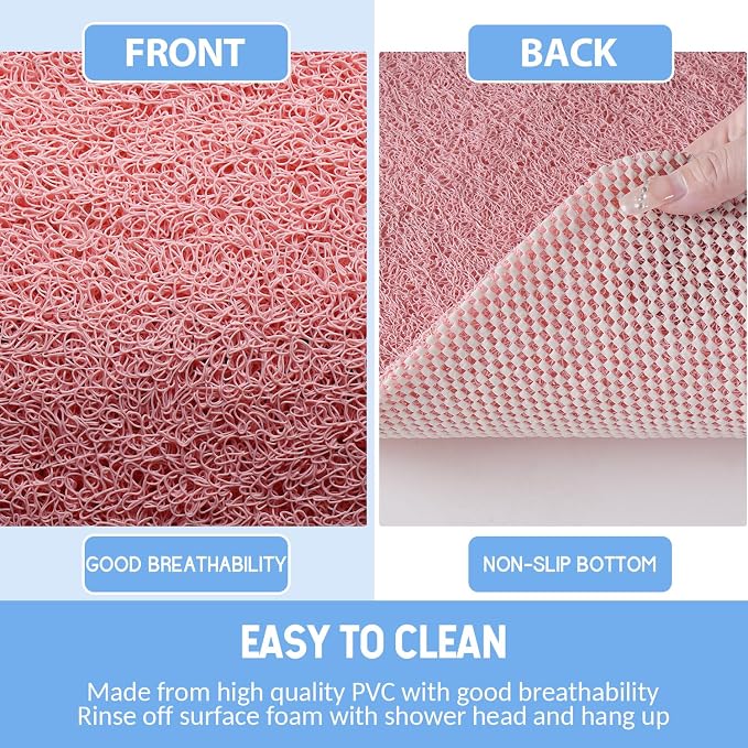 Non-Slip Bathtub Mat, Anti Slip Shower Mat, Fast Drying Bathtub Mats, Foot - Image 4