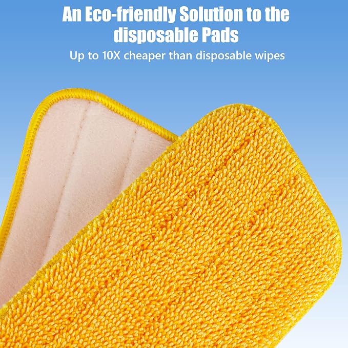 HOMTOYOU Reusable Mop Pads for Swiffer PowerMop: 6 Pack Microfiber Pad Refills - Image 3