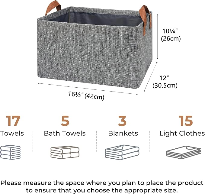 GRANNY SAYS Storage Baskets for Shelves, Closet Organizer Bins, Clothes Storage - Image 6