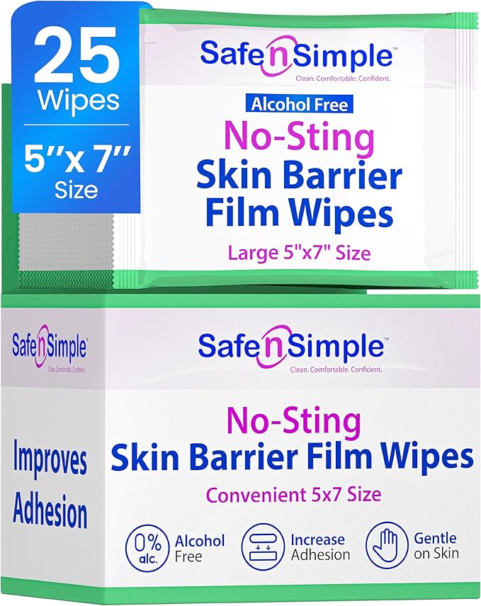 Safe n' Simple Skin Barrier Wipes by SAFENSIMPLECLEANCOMFORTABLECONFIDENT