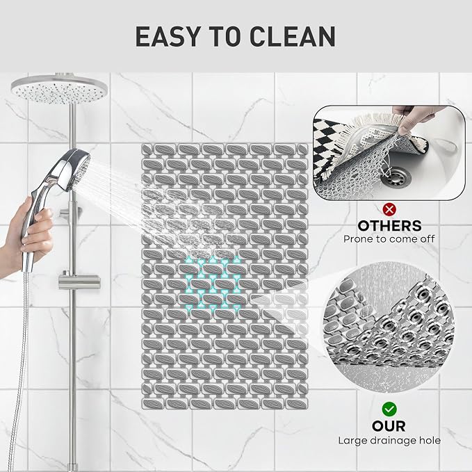 Bath Mat for Tub Non Slip Shower Mat for Elderly - Image 5