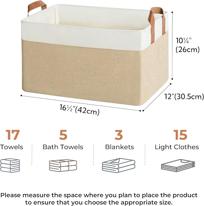 GRANNY SAYS Storage Baskets for Shelves, Closet Organizer Bins, Clothes Storage - Image 6