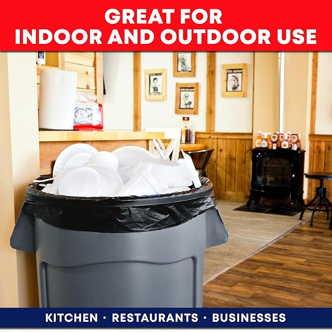 30-33 Gallon Trash Bags Heavy Duty, Large Black Trash Bags 30 Gallon - Image 4