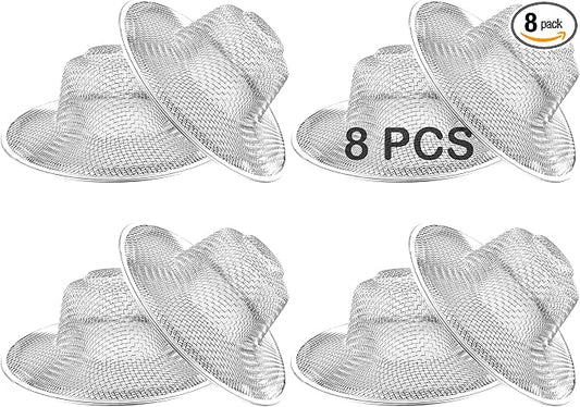 8PCS Metal Mesh Kitchen Sink Strainer, 4.41" Stainless Steel Slop Basket Filter by Beyoslf